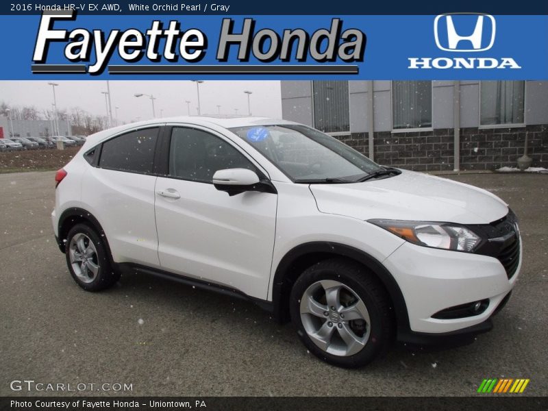 White Orchid Pearl / Gray 2016 Honda HR-V EX AWD