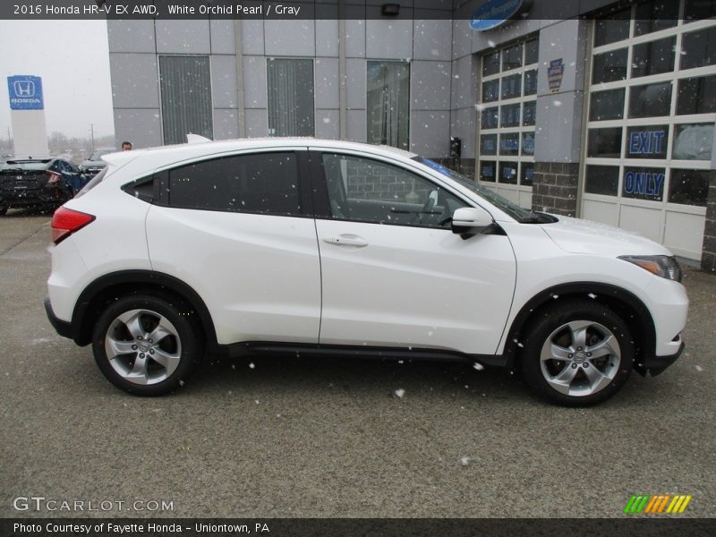 White Orchid Pearl / Gray 2016 Honda HR-V EX AWD