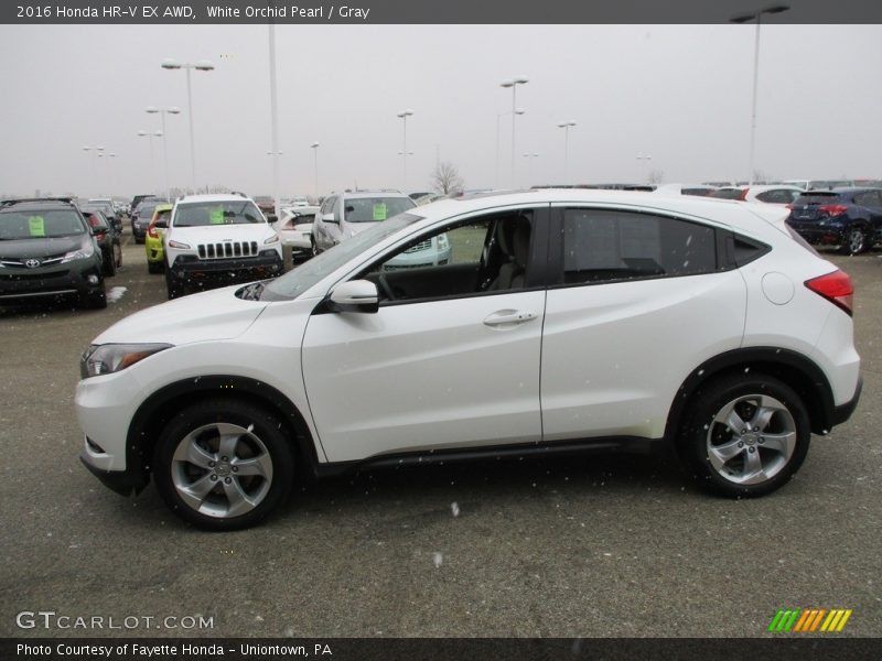 White Orchid Pearl / Gray 2016 Honda HR-V EX AWD