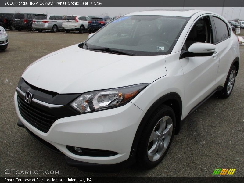 White Orchid Pearl / Gray 2016 Honda HR-V EX AWD