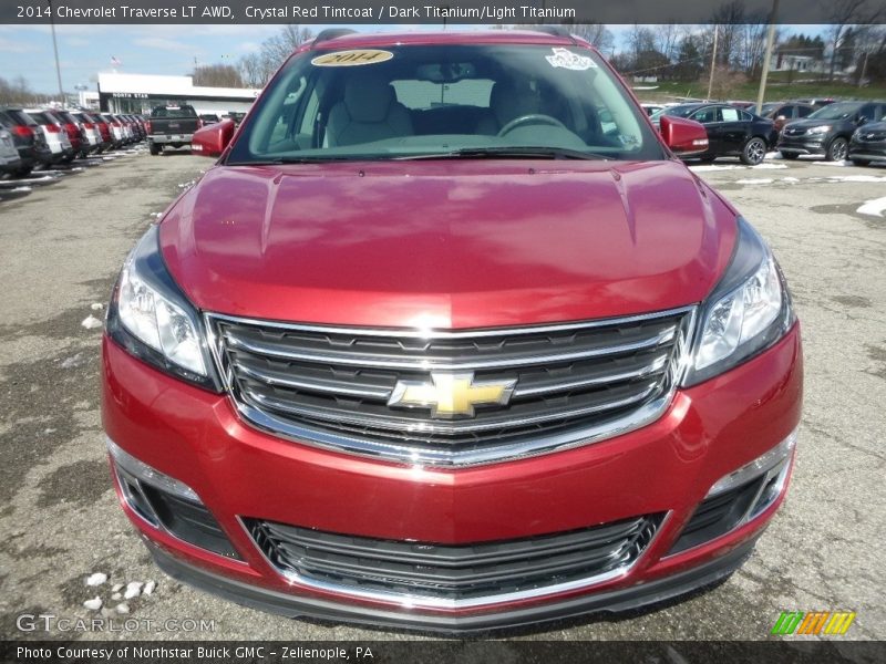 Crystal Red Tintcoat / Dark Titanium/Light Titanium 2014 Chevrolet Traverse LT AWD