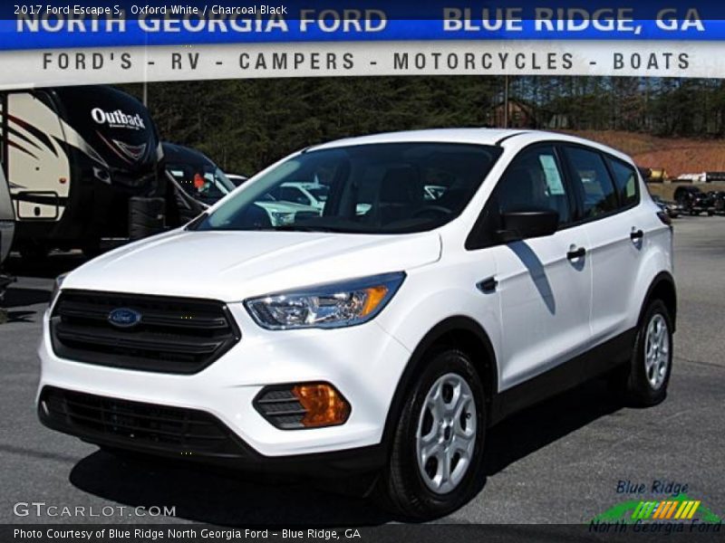 Oxford White / Charcoal Black 2017 Ford Escape S