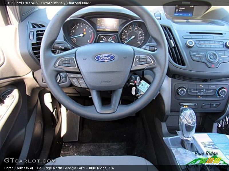 Oxford White / Charcoal Black 2017 Ford Escape S