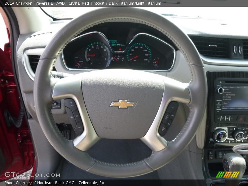 Crystal Red Tintcoat / Dark Titanium/Light Titanium 2014 Chevrolet Traverse LT AWD