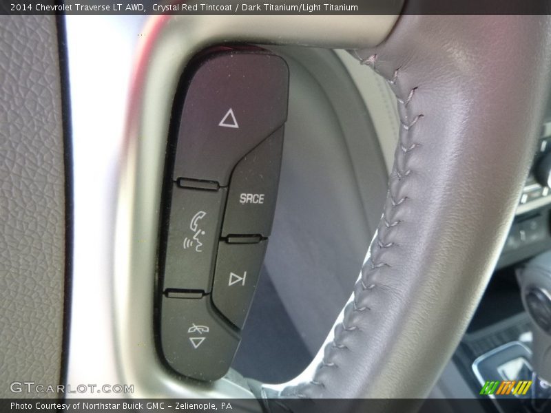 Crystal Red Tintcoat / Dark Titanium/Light Titanium 2014 Chevrolet Traverse LT AWD