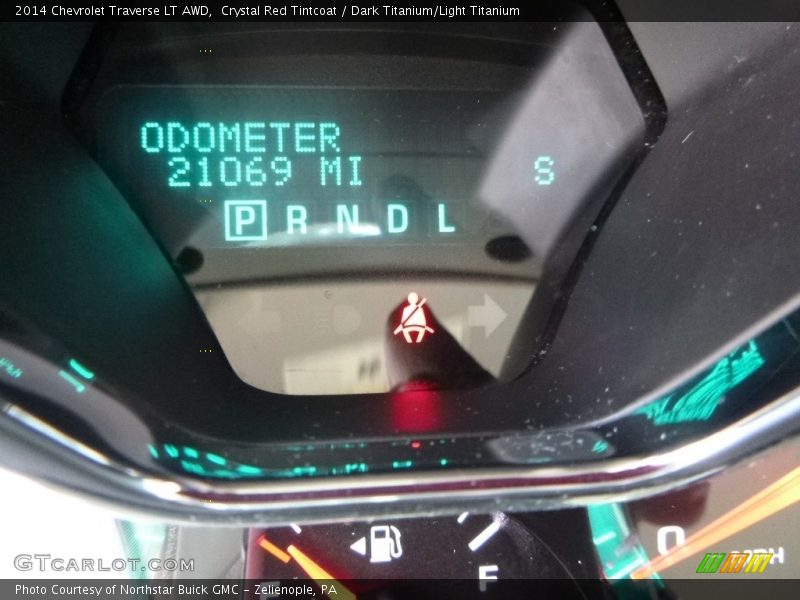 Crystal Red Tintcoat / Dark Titanium/Light Titanium 2014 Chevrolet Traverse LT AWD