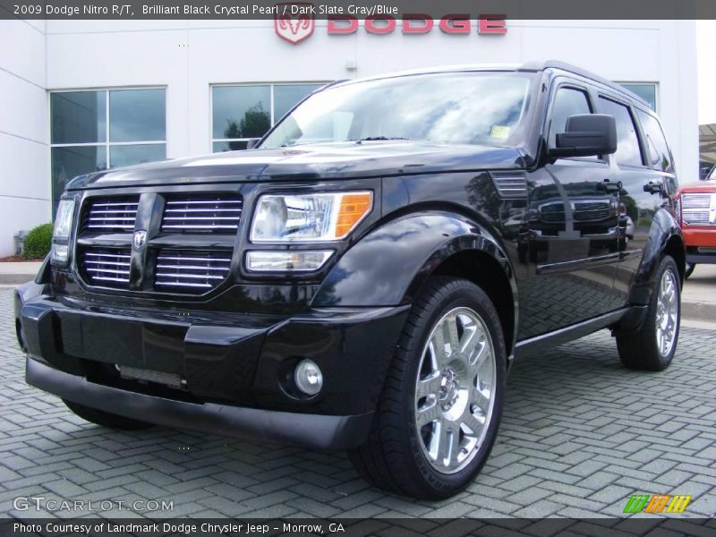 Brilliant Black Crystal Pearl / Dark Slate Gray/Blue 2009 Dodge Nitro R/T