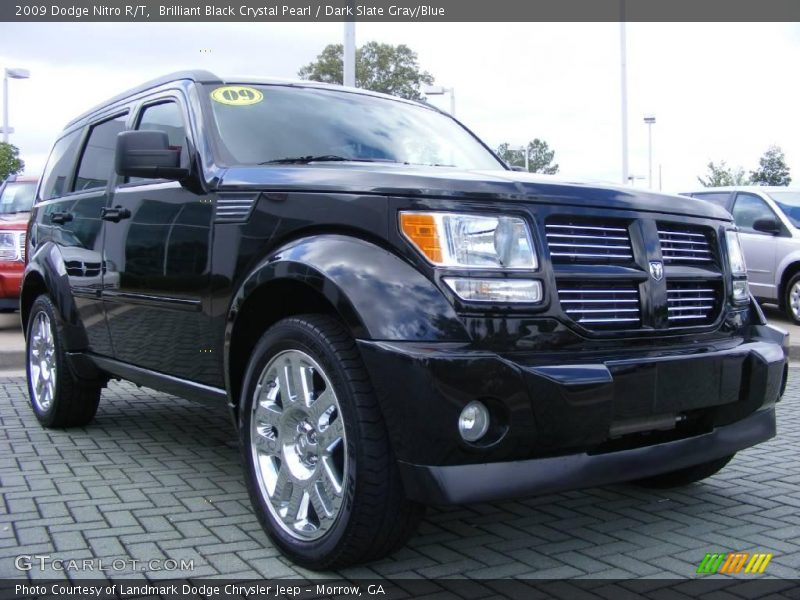 Brilliant Black Crystal Pearl / Dark Slate Gray/Blue 2009 Dodge Nitro R/T