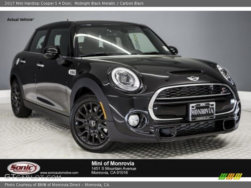 Midnight Black Metallic / Carbon Black 2017 Mini Hardtop Cooper S 4 Door