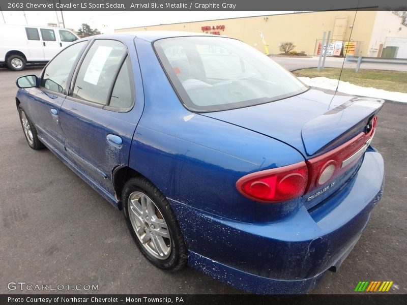 Arrival Blue Metallic / Graphite Gray 2003 Chevrolet Cavalier LS Sport Sedan