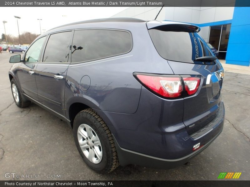 Atlantis Blue Metallic / Dark Titanium/Light Titanium 2014 Chevrolet Traverse LS AWD