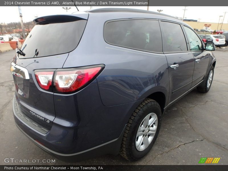 Atlantis Blue Metallic / Dark Titanium/Light Titanium 2014 Chevrolet Traverse LS AWD