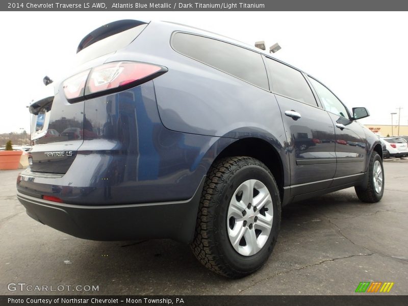 Atlantis Blue Metallic / Dark Titanium/Light Titanium 2014 Chevrolet Traverse LS AWD