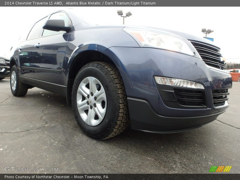 Atlantis Blue Metallic / Dark Titanium/Light Titanium 2014 Chevrolet Traverse LS AWD