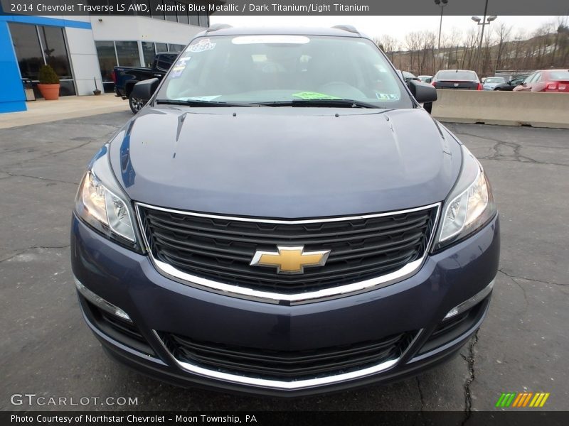 Atlantis Blue Metallic / Dark Titanium/Light Titanium 2014 Chevrolet Traverse LS AWD