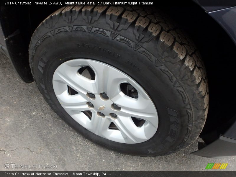 Atlantis Blue Metallic / Dark Titanium/Light Titanium 2014 Chevrolet Traverse LS AWD