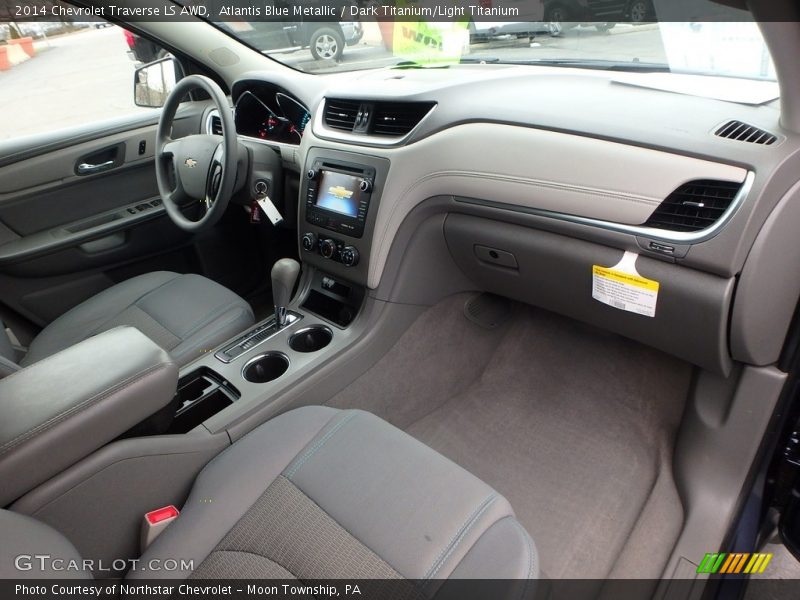 Atlantis Blue Metallic / Dark Titanium/Light Titanium 2014 Chevrolet Traverse LS AWD