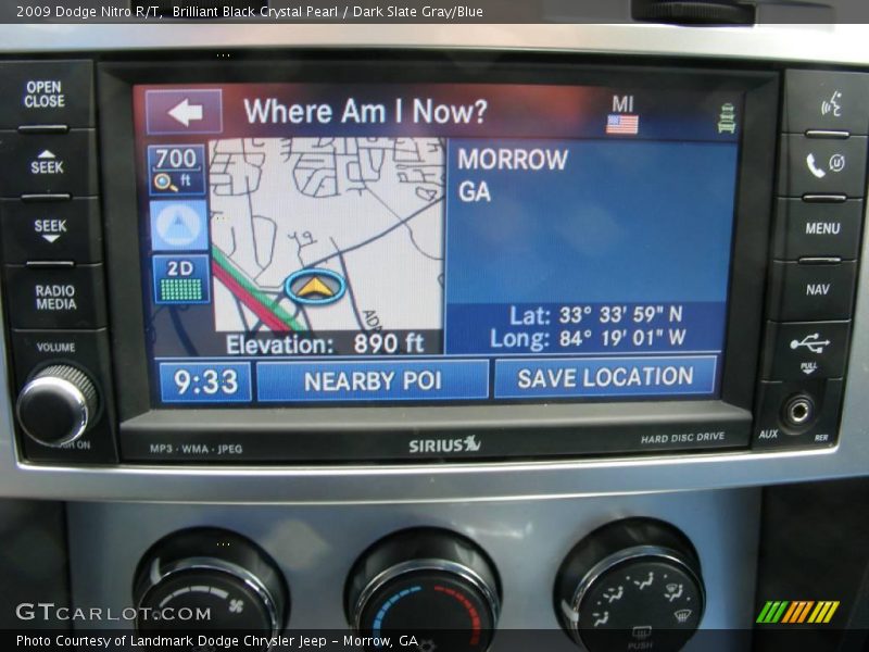 Brilliant Black Crystal Pearl / Dark Slate Gray/Blue 2009 Dodge Nitro R/T