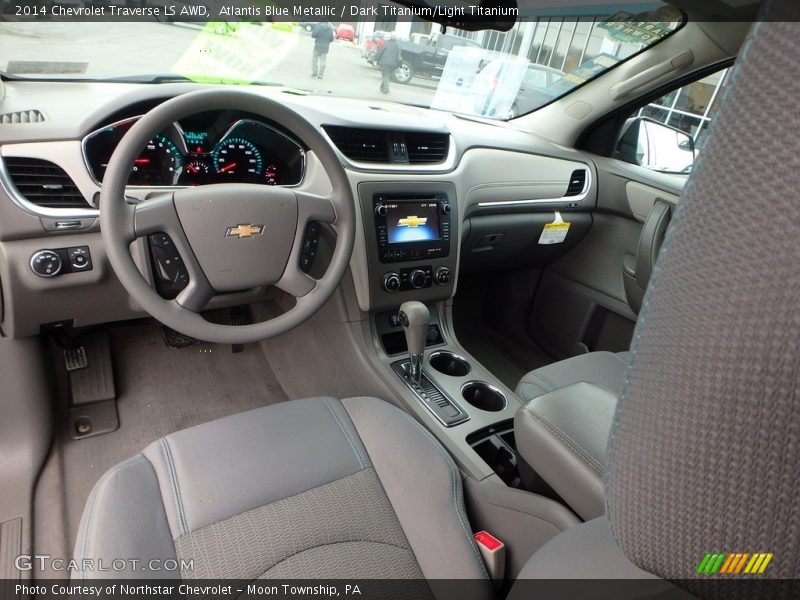 Atlantis Blue Metallic / Dark Titanium/Light Titanium 2014 Chevrolet Traverse LS AWD