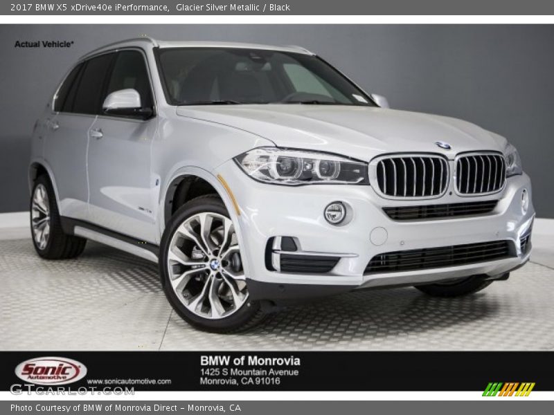 Glacier Silver Metallic / Black 2017 BMW X5 xDrive40e iPerformance