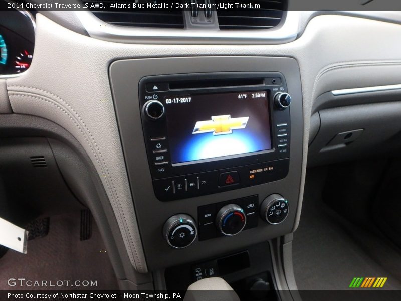 Atlantis Blue Metallic / Dark Titanium/Light Titanium 2014 Chevrolet Traverse LS AWD