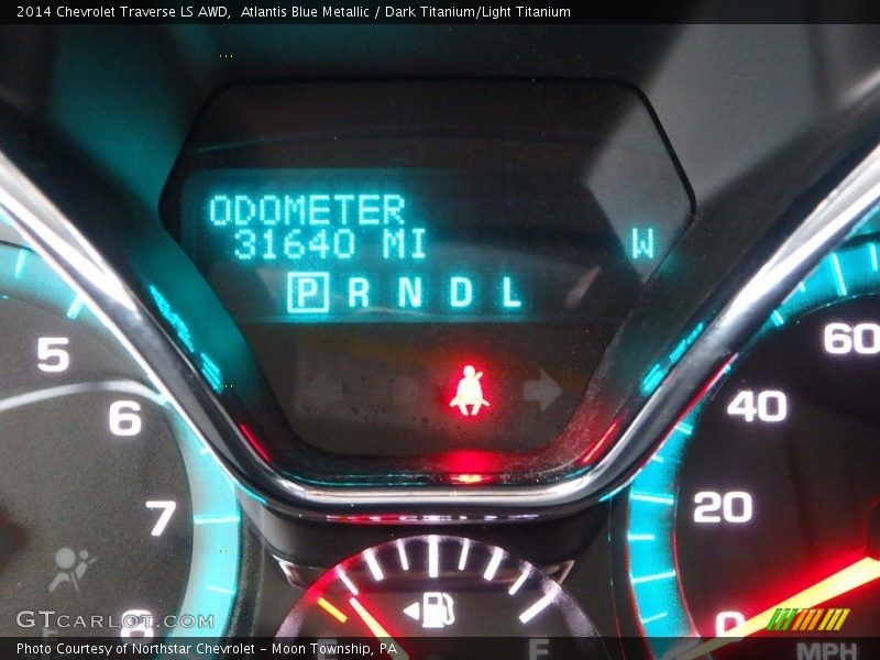 Atlantis Blue Metallic / Dark Titanium/Light Titanium 2014 Chevrolet Traverse LS AWD