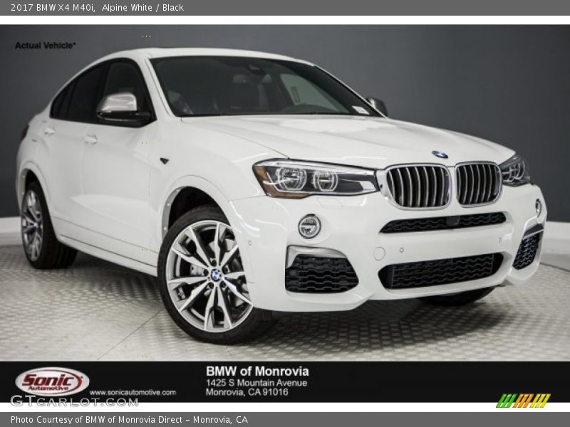 Alpine White / Black 2017 BMW X4 M40i