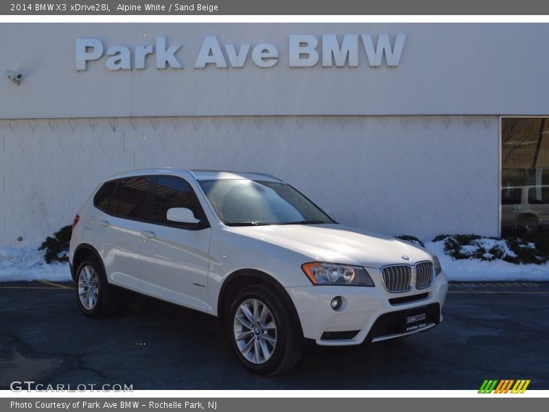 Alpine White / Sand Beige 2014 BMW X3 xDrive28i