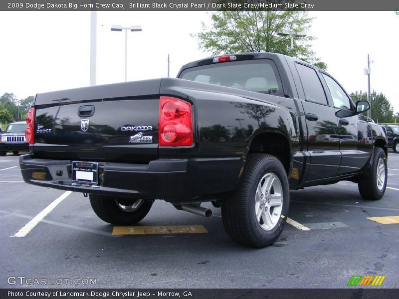 Brilliant Black Crystal Pearl / Dark Slate Gray/Medium Slate Gray 2009 Dodge Dakota Big Horn Crew Cab