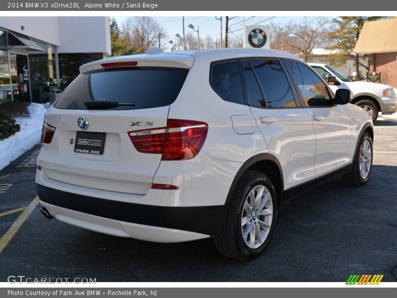 Alpine White / Sand Beige 2014 BMW X3 xDrive28i