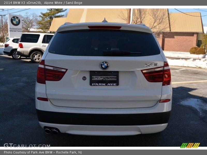 Alpine White / Sand Beige 2014 BMW X3 xDrive28i