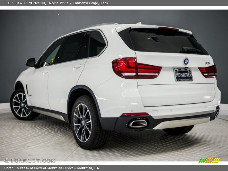 Alpine White / Canberra Beige/Black 2017 BMW X5 xDrive50i