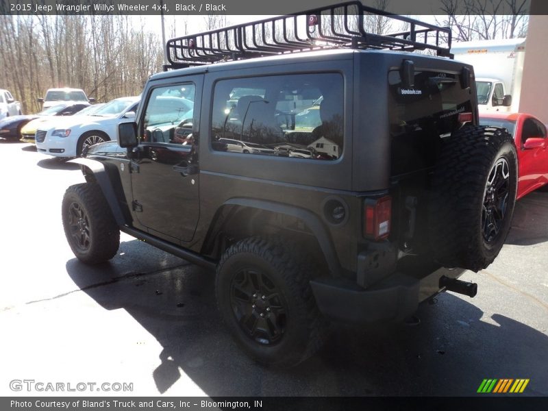 Black / Black 2015 Jeep Wrangler Willys Wheeler 4x4