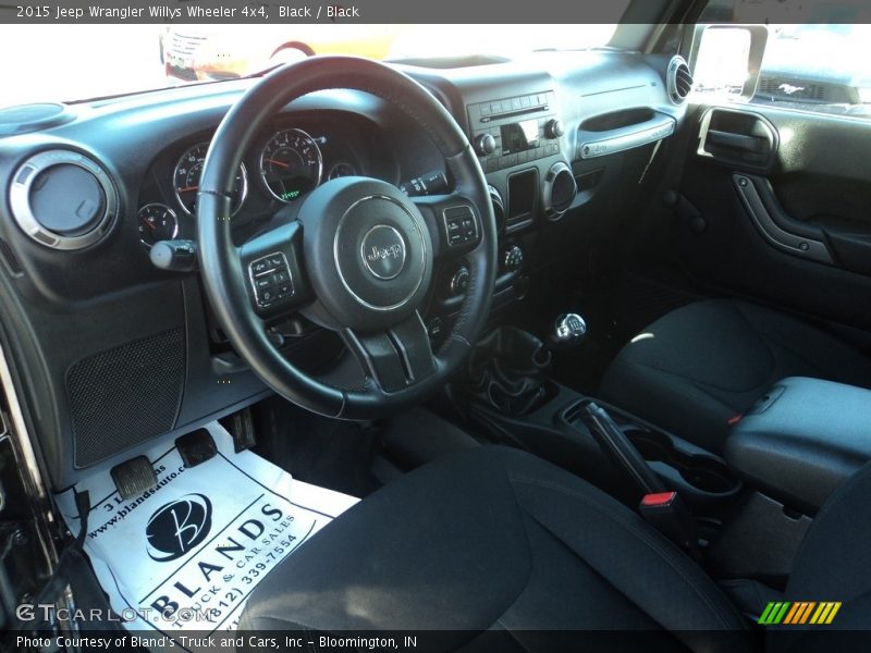 Black / Black 2015 Jeep Wrangler Willys Wheeler 4x4