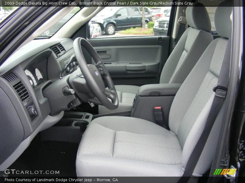 Brilliant Black Crystal Pearl / Dark Slate Gray/Medium Slate Gray 2009 Dodge Dakota Big Horn Crew Cab