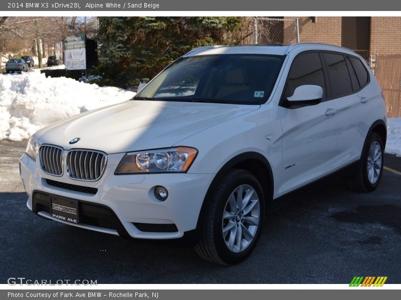Alpine White / Sand Beige 2014 BMW X3 xDrive28i