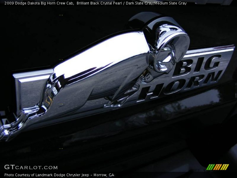 Brilliant Black Crystal Pearl / Dark Slate Gray/Medium Slate Gray 2009 Dodge Dakota Big Horn Crew Cab