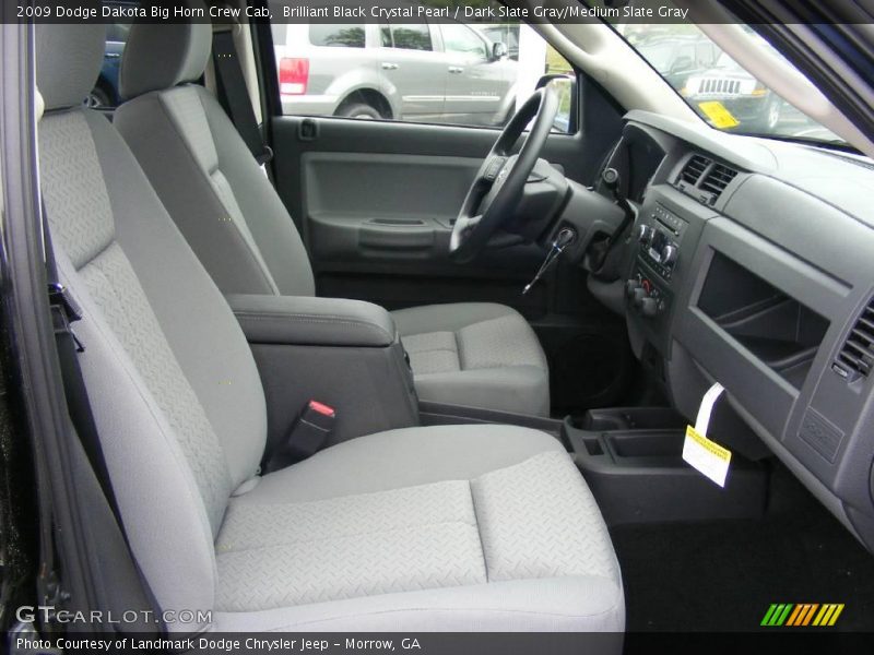 Brilliant Black Crystal Pearl / Dark Slate Gray/Medium Slate Gray 2009 Dodge Dakota Big Horn Crew Cab