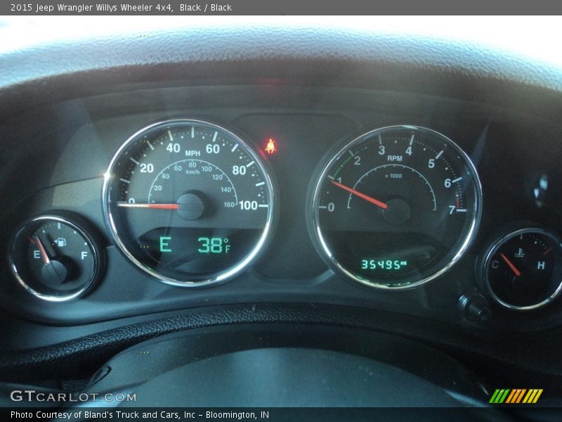 Black / Black 2015 Jeep Wrangler Willys Wheeler 4x4