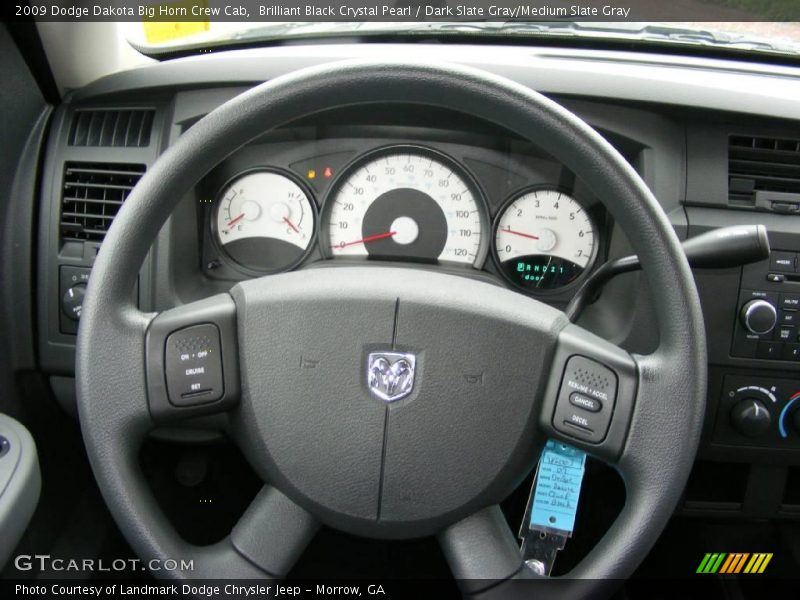 Brilliant Black Crystal Pearl / Dark Slate Gray/Medium Slate Gray 2009 Dodge Dakota Big Horn Crew Cab