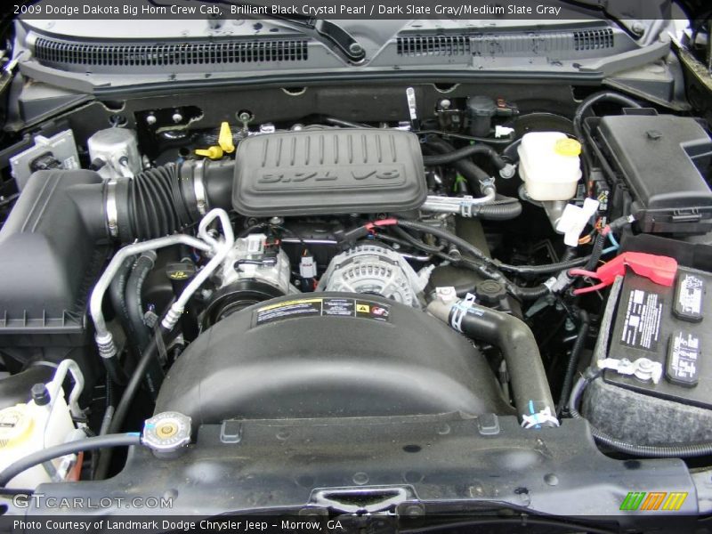 Brilliant Black Crystal Pearl / Dark Slate Gray/Medium Slate Gray 2009 Dodge Dakota Big Horn Crew Cab