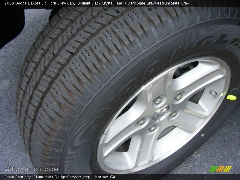 Brilliant Black Crystal Pearl / Dark Slate Gray/Medium Slate Gray 2009 Dodge Dakota Big Horn Crew Cab