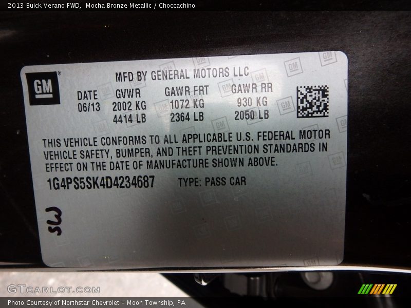 Mocha Bronze Metallic / Choccachino 2013 Buick Verano FWD