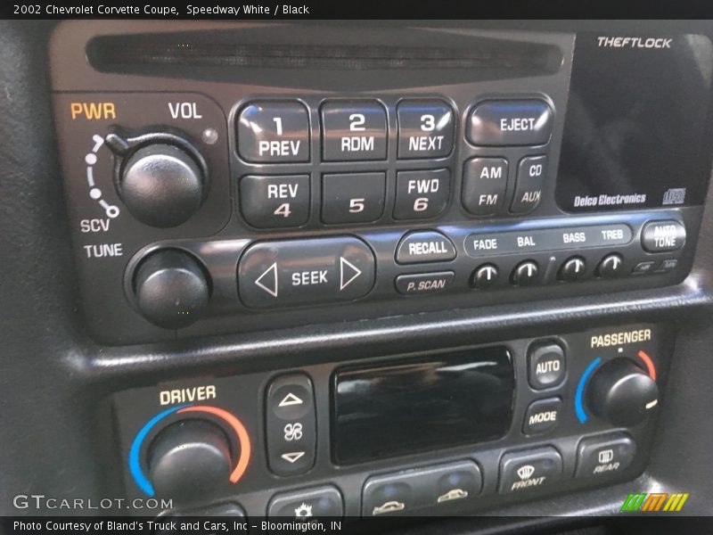 Controls of 2002 Corvette Coupe