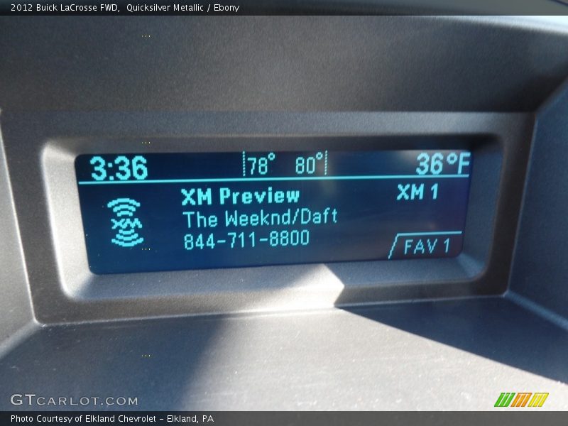 Quicksilver Metallic / Ebony 2012 Buick LaCrosse FWD