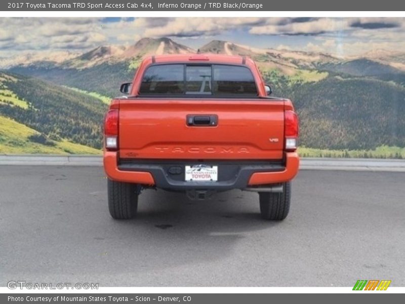 Inferno Orange / TRD Black/Orange 2017 Toyota Tacoma TRD Sport Access Cab 4x4