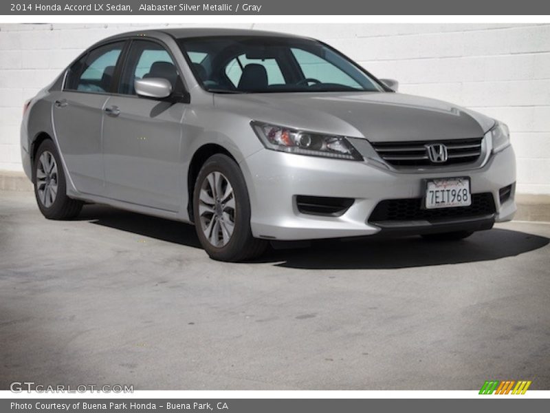 Alabaster Silver Metallic / Gray 2014 Honda Accord LX Sedan