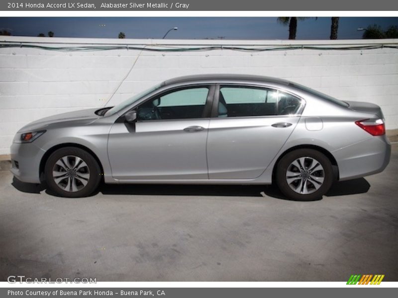 Alabaster Silver Metallic / Gray 2014 Honda Accord LX Sedan