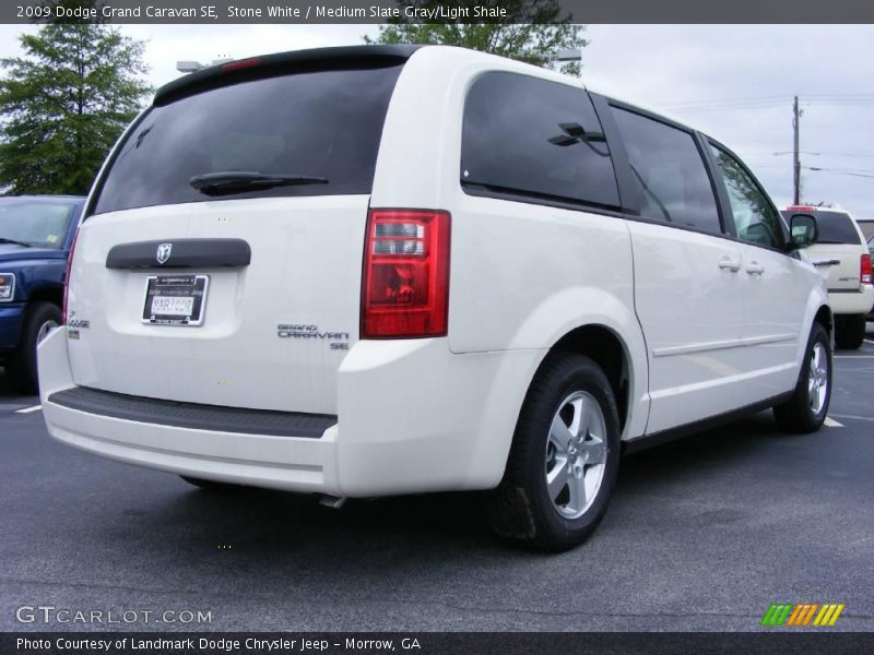 Stone White / Medium Slate Gray/Light Shale 2009 Dodge Grand Caravan SE
