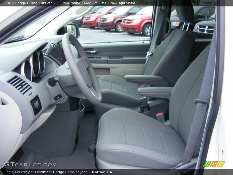 Stone White / Medium Slate Gray/Light Shale 2009 Dodge Grand Caravan SE